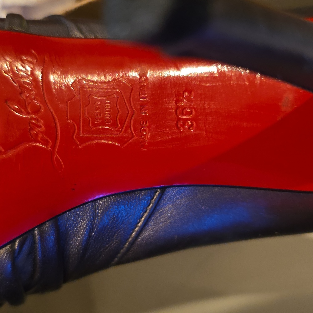 Silver Louboutin Jenny Heels, 36.5 - Picture 7 of 9